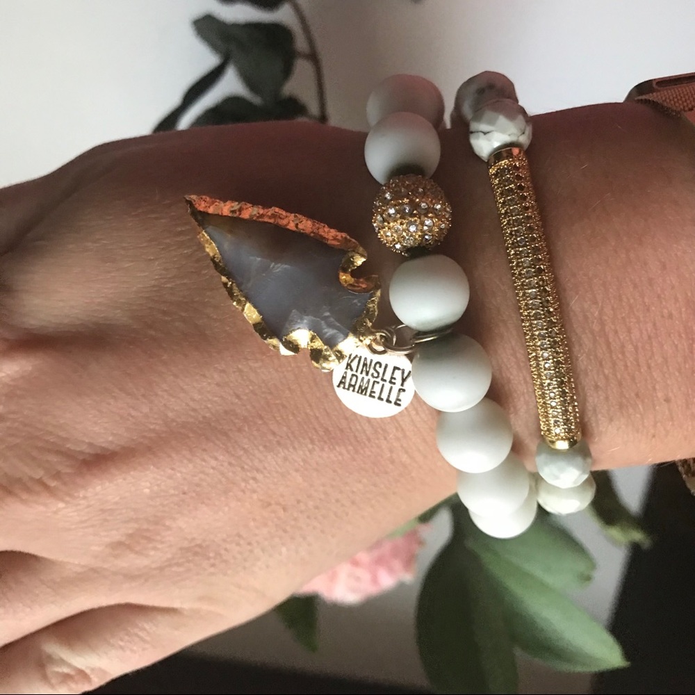 2-Kinsley Armelle Ball Druzy Bracelets- like new!!